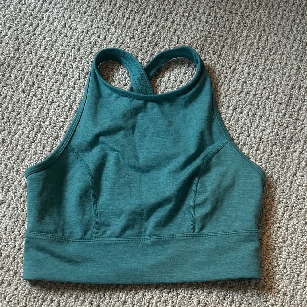 JoyLab High-Neck Teal Sports Bra